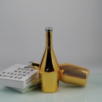 2024 Bouteille en verre de champagne de vente chaude 750ml 700ml 500ml Bouteille électroplaquée