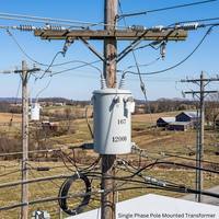Transformador Monofásico de 50KVA para Montaje en Poste, 50/60Hz, Tipo Sumergido en Aceite, para Proyectos de Electrificación Rural