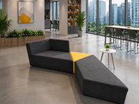 Canapé modulaire créatif à emboîtement, sièges légers pour espaces publics, ensemble de salon au design géométrique