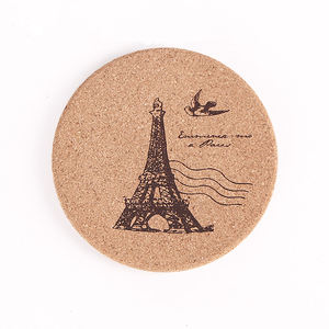 Posavasos de Madera Natural Redondos Personalizables con Base de Corcho para Sublimación - Product Image 5