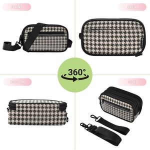 Nuevo Bolso Bandolera Transparente de PVC con Diseño Clásico a Cuadros, Ligero y Portátil, con Cierre de Cremallera y Correa para el Hombro - Product Image 3