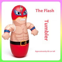 Nouveau PVC Gonflable Dinosaure Jouet Coloré Dessin Animé En Plastique Gobelet Enfants Fitness Boxe Jouets-Cerf Chien Cheval Lapin En Gros