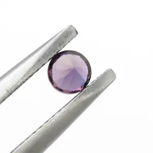 wholesale Natural loose gemstone round diamond cut high quality factory price purple sapphire stone for bracelet /jewelry