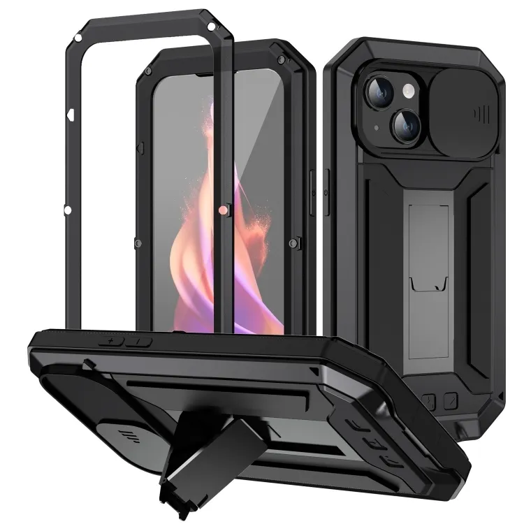 Новый продукт для iPhone 15/15 Plus/15 Pro Max R-JUST скользящая камера жизнь водонепроницаемый держатель чехол для телефона 360 градусов защитный чехол