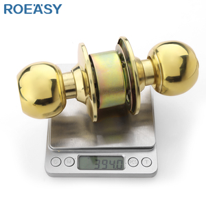 ROEASYゴールドノブドアロックホームルームベッドルーム丸円筒形家具インテリアドアと窓アクセサリーノブドアロック - Product Image 6