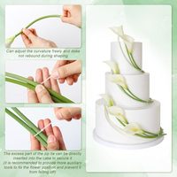 Fleurs artificielles blanches en EVA pour gâteaux, décorations de gâteaux de mariage, fleurs artificielles de calla blanches, très vendues