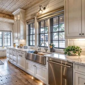 CBMmart пользовательские роскошные кухонные шкафы островная деревянная мебель роскошный стиль кухонный шкаф - Product Image 5