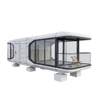 Expédition rapide, maison préfabriquée, capsule spatiale avec salle de bain intérieure, villa mobile préfabriquée de 40 pieds, maison capsule spatiale, commande urgente