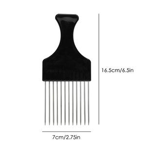 Dents en métal en gros en vrac style personnalisé barbier choix coiffure en plastique Salon <span class=keywords><strong>Afro</strong></span> gros cheveux peigne à poing américain - Product Image 3