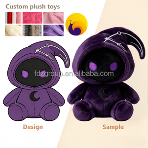 Personnalisation de mascotte de marque en peluche sur mesure, jouets en peluche Elfes Noirs pour la saison des fêtes - Product Image 1