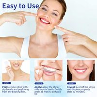 Carepik Balinda NOUVELLES Bandes Blanchissantes pour les Dents Certifiées CE ROHS 14 Sachets (28 Pièces) Utilisation en 30 Minutes Double Action Blancheur Charbon Menthe