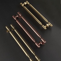 Poignée de porte principale de luxe robuste pour porte intérieure, poignée en bois et verre, poignée de traction en acier inoxydable, accessoires de quincaillerie