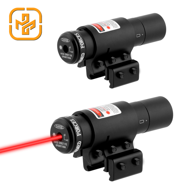 MZJ Tactical Aluminum Alloy Red Dot Scope Green Laser Sight Hunting Adjustable with Scope Mounts