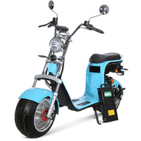 Motocicleta Eléctrica Azul de Alta Velocidad Estilo Harley de Dos Ruedas, Vehículo Deportivo para Adultos, 2000W20AH, Alcance Máximo 120KM