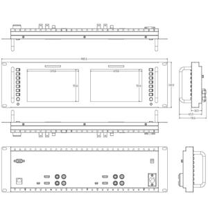 FEELWORLD D71 PLUS-H double 7 "LCD moniteur de <span class=keywords><strong>montage</strong></span> en rack <span class=keywords><strong>pour</strong></span> la diffusion en studio HD 1920x1200 IPS, Service OEM/ODM avec personnalisé - Product Image 6