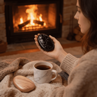 Chauffe-mains électrique Pebble multifonctionnel avec protection contre la surchauffe, désodorisation, télécommande, appareil de chauffage extérieur USB