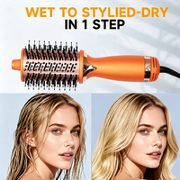 Sèche-cheveux ionique multifonctionnel à séchage rapide 2 en 1, brosse électrique portable MINI, peigne à air chaud pour sécher les cheveux, brosse sèche-cheveux pour les voyages