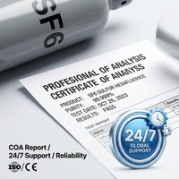 Gas SF6 de Alta Pureza 99.99% para Equipos de Conexión Aislados por Gas (GIS) y Fabricante de Interruptores de Alta Tensión