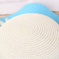 Chapeau de paille à larges bords pour femmes Summer Beach Sunshade Hot-vente en gros All-Match Two-Color Patchwork Hat pour la pêche en plein air