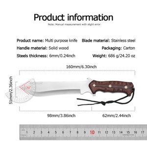 Cuchillo de Bolsillo Personalizable con Hoja de Acero Inoxidable D2, Punta Recta, Mango de Madera y Cuerno, Táctico, Supervivencia, Aire Libre, Bricolaje - Product Image 6