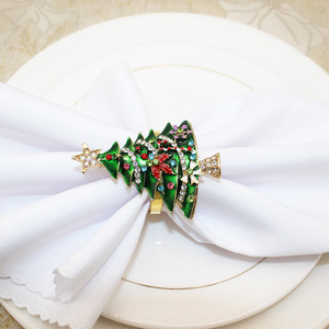 Vente chaude Délicat Décorations De Table De Noël Or Ronds De Serviette pour Noël Nouvel An Vacances De Mariage Banquet Anniversaire - Product Image 3