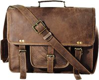 Sac Messager Rétro Jony en Cuir Premium pour Ordinateur Portable, Style Chasseur, avec Fermeture Éclair, Étanche, Protection RFID, Deux Bretelles Chaînes, pour Bureau et Université