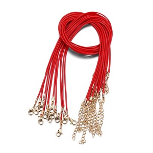 Waxed Thread Necklace <b>Making</b> <b>Kit</b> Red PU Leather Lobster Clasp Chain Jewelry Accessories Spring 2022 Jinhua Origin AC1557 - Product Image 1
