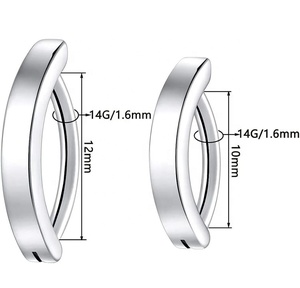 Implant Grade G23 F136 Titane 18K Or PVD Plaqué Brillant <span class=keywords><strong>Site</strong></span> Clip Nombril Anneau Titane Clicker Ventre Anneaux Piercing Bijoux - Product Image 3