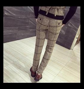 Nouveau <span class=keywords><strong>pantalon</strong></span> slim pour hommes <span class=keywords><strong>pantalon</strong></span> à carreaux d'affaires LOGO personnalisé pantalons à petites jambes et pantalons longs de haute qualité OEM - Product Image 4