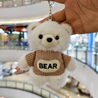 Peluche douce et moelleuse de 14 cm, jouet animal en peluche, breloque de sac pour fille, accessoires de porte-clés, petit ours en peluche, pendentif porte-clés, poupée