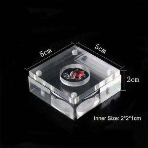 กล่องอะคริลิคเก็บอัญมณีพร้อมแม่เหล็กกล่องเก็บอัญมณีขนาดเล็กแบบใสออกแบบได้ตามต้องการ - Product Image 2