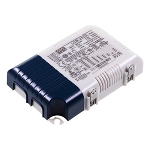 Controlador LED multicanal Mean Well LCM-40DA de 25W para reflectores, con refrigeración natural y carcasa de plástico - Product Image 1