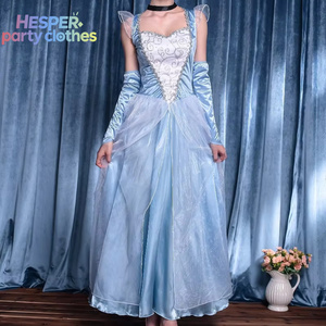 ชุดคอสเพลย์ฮาโลวีน HESPER ชุดจั๊มสูทเจ้าหญิงเอคโค่ ชุดคอสเพลย์ฮาโลวีนสำหรับผู้ใหญ่ ชุดเดรสผ้าฝ้ายสีขาวสโนว์ไวท์สำหรับเล่นบทบาทสมมติ - Product Image 2