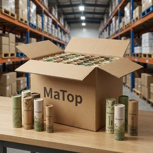 กล่องกระดาษคราฟท์ทรงกระบอกแบบดัน-ดึง บรรจุภัณฑ์ทรงกลม ขนาด <span class=keywords><strong>2</strong></span> ออนซ์ สำหรับลิปบาล์มแบบดันขึ้น กล่องเปล่า - Product Image 6