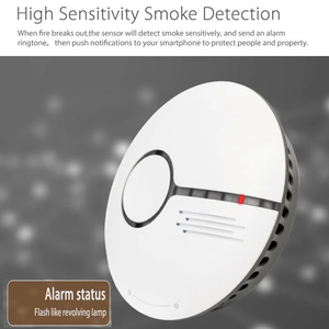 Zmyq tuya גלאי עשן zigbee לזהות עשן לשלוח הודעת דחיפה אזעקה מופעל על ידי סוללת אלקליין - Product Image 4