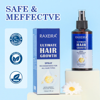 Spray de croissance capillaire à base de plantes en gros avec biotine, caféine, bulbe d'oignon, traitement anti-chute de cheveux pour des cheveux plus épais et des soins du cuir chevelu