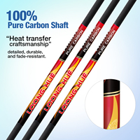 Flèches en fibre de carbone pure de haute qualité de 3,2 mm à 6,2 mm avec pointes en acier pour arcs composés et arcs classiques en plastique de 31 pouces – Vente en gros usine