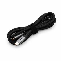 Kabel Data LED 240W Dual Type-C Pengisian Cepat & Transfer Data Bahan Nilon Terjalin untuk Android/iPhone/Laptop/Tablet/