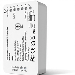 Controlador LED GLEDOPTO ESP32 <span class=keywords><strong>WLED</strong></span> con Función MIC, Compatible con Más de 100 Tipos de LED Direccionables, DC5-24V, 800 LEDs, Certificado por la FCC (Moderno) - Product Image 1