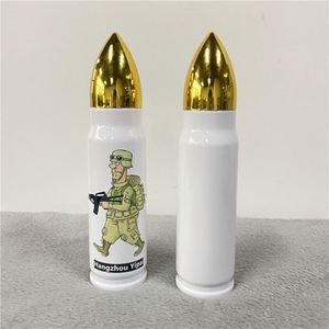 17Oz 500Ml White Blank Diy Heat Transfer Stainless Steel Double Wall Bullet Shape Tumbler for Sublimation - Product Image 1