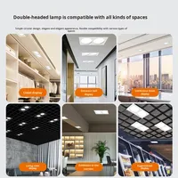 Plafonnier LED encastré en aluminium 15x15 avec grille en maille, spot carré audacieux