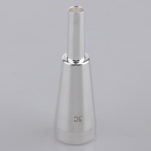 Pesante 3C ricco tono forma tromba bocchino in ottone materiale con finitura argento in lega di rame - Product Image 5