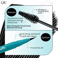Produk Baru Fashion 2 in 1 Eyeliner Cair dan Maskara Set Riasan Tahan Lama Riasan Mata Alami Label Pribadi