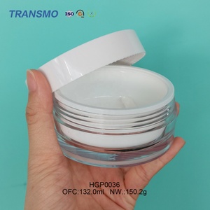 Emballage écologique en plastique pour crème pour le cou ou le visage, soin de la peau, pot de crème de 100 ml ou 130 ml avec applicateur - Product Image 1
