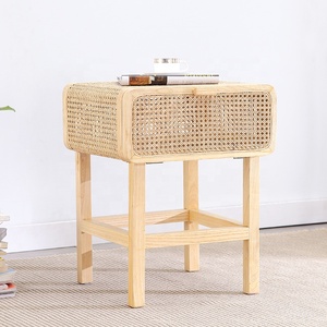 <span class=keywords><strong>Cannage</strong></span> En <span class=keywords><strong>Rotin</strong></span> naturel En Bois Table De <span class=keywords><strong>Chevet</strong></span> - Product Image 2