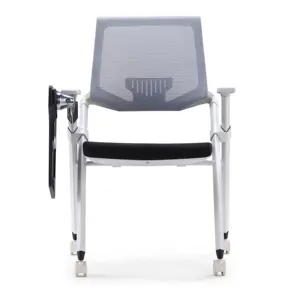 GS-1795DW Design Mesh Back PP Easy Moving Conference Stackable Folding Chair With Writing Board