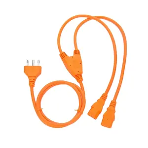 Hochwertiges Italien Y Typ Splitter Netz kabel IMQ-zertifizierter 3-poliger Stecker 2 * C13 Buchse Verlängerung kabel Stecker Buchsen 1M/5M Kabel