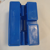 Nouveaux produits : Kits de toilettage pour chevaux bleus et verts, boîte de rangement en plastique épaissi pour médicaments, pour l'entretien des animaux.