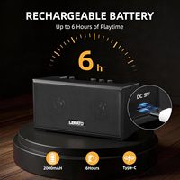 Amplificateur de guitare Lekato 5W rechargeable, amplificateur de guitare électrique, petit amplificateur de basse, noir