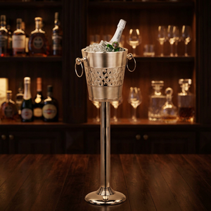 Cubo de hielo de acero inoxidable superventas para vino, soporte para bar, utensilio ecológico para fiestas - Product Image 3